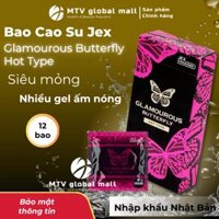 JEX Glamourous Butterfly Hot Bao Cao Su Nhật Bản Hộp 12 bao