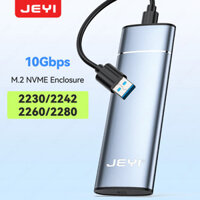JEYI Bộ chuyển đổi vỏ SSD Nhôm M.2 NVME, USB 3.2 Gen 2 (10 Gbps) sang NVME M-Key / (B + M) Key SSD External Case Viền cho NVME SSD 2230 / 2242 / 2260 / 2280