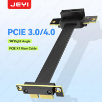 JEYI Cáp nâng PCIe 3.0/4.0 X1, 90° Cáp nối dài PCI Express X1 cho thẻ WiFi PCIe, Bộ chuyển đổi M.2, Thẻ PCIe USB