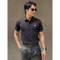 JF Áo polo LC phối cổ và tay áo họa tiết sọc dập nổi 2 đường chỉ may với chất vải cotton 4 chiều