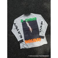 JFSE Saint Michael A CHEAP HOLIDAY God's Hand Lightning Burning Print Retro Long Sleeve T T-shirt