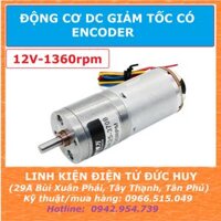 JGA25 370 12V 1360rpm động cơ encoder
