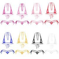 Jhaoyu Nữ Nhìn Xuyên Qua Lưới Quai Micro Bikini Bộ Tam Giác Đồ Bơi Đồ Bơi Bộ Đồ Tắm Cho Bãi Biển Sunbath Bể Bơi