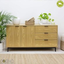 Tủ trưng bày Blake gỗ tự nhiên (khung sắt)
