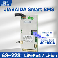 Jiabaida Smart BMS 8S 24V LiFePo4 Pin Lithium Li-ion 6S 10S 13S 16S 20S 40A 50A 80A 100A BT BMS