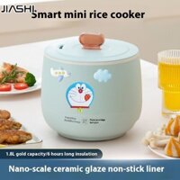 JIASHI Hoạt Hình Màu Xanh mini Điện Nồi Cơm Điện Nhỏ Hộ Gia Đình Đa Năng 1-2 Người Thông Minh Nồi Cơm Điện Chiên