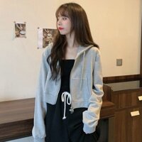 Jiashuchen Áo Thu Đông Nữ Rời Phong Cách Hàn Quốc Áo Khoác Mới Tay Dài Thể Thao Ngắn Mỏng Top Học Sinh ins