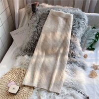 Jiashucheng Chân Váy Len Lông Cừu Dày Dặn Phong Cách Mới 2023