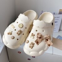 Jiashucheng Giày Sandal Đục Lỗ Đế Dày Chống Trượt Thời Trang Đi Biển Cho Nữ