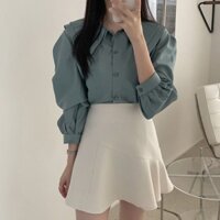 Jiashucheng Váy Ngắn Đuôi Tôm Eo Cao Kiểu Hàn Quốc Thời Trang Mùa Hè 2023 Mới