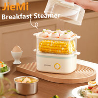 JieMi Nồi hấp điện 2 tầng đa năng - 6L- Tiết kiệm điện- Hẹn giờ- Chính Hãng- BH 18 tháng