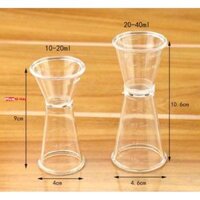 Jigger đong định lượng 2 đầu 20 40 ml nhựa vạch chia chuyên dụng cho quầy bar pha chế nhà hàng kinh doanh đồ uống cafe trà sữa cao cấp