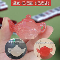 Jin Baile Chơi Nồi Chơi Miếng Dưới Nắng Đổi Màu Wenwan Mini Ấm Trà Mahjong Hu Thẻ Dụng Cụ Tiện Dụng Mặt Dây Chuyền Nhựa #SS0101#