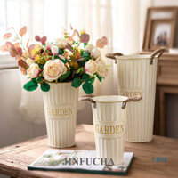 Jinfucha Rồng Chậu Hoa Xô Sắt Thiếc Kim Loại Rèn Thùng Bình Vintage Cho Thực Vật, Bộ Sưu Tập Thảo Mộc, Hoa Và Cây Bụi 25cm