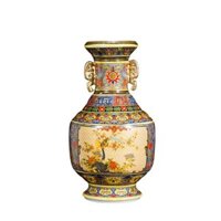 Jingdezhen Bình Gốm Đồ Trang Trí Cổ Men Màu Pastel Sứ Đôi Tai Sứ Vua Bình 25 / 2 * 18