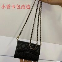 Jingqian Thích Hợp Ví Chanel Đựng Thẻ Sửa Đổi Túi CF Đeo Ngang Bóng Vàng Dây Xích Mua Chanel Chanel Ví Dài Phụ Kiện Một Mình