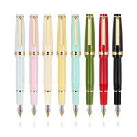Jinhao 82 Series Bút Máy Acrylic Nib Trường Vật Dụng Văn Phòng Kinh Doanh Viết Mực Bút Vàng Kẹp Xanh Vàng