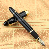 Jinhao X450 Đen Trung Bình Nib Gold Trim Bút Máy Quà Tặng Đẹp