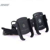 Jinhf Giá Đỡ Điện Thoại Gắn Kính Chiếu Hậu Xe Máy Chống Thấm Nước Có Cổng Sạc usb