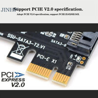 Jinhf PCI-E SATA 1X 4X 8X 16X Thẻ PCI-E PCI Express Sang SATA 3.0 2-Port SATA III 6Gbps Bộ Chuyển Đổi Mở Rộng Ban Với ASMedia 1061 Chip HOT