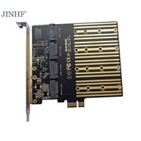 Jinhf PCIE sang M2 Adapter PCI Express X1 3.0 4 Cổng B Key M.2 NGFF SATA SSD Adapter HOT