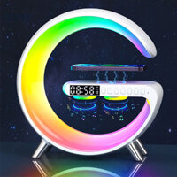 Jinhf Sạc Không Dây Miếng Lót Đứng Loa TF RGB Đèn Ngủ 15W Trạm Sạc Nhanh Cho IPhone Samsung Xiaomi Huawei HOT
