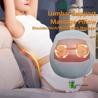 Jinkairui Lưng Massage Gối Thắt Lưng Máy Mát Xa Không Dây Cơ Thể Đệm Điện Eo Massger Với Con Lăn Nhiệt Giảm Đau Sử Dụng Văn Phòng Tại Nhà