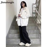 JINMAHONGJIA Áo khoác mỏng dành cho nữ Cardigan Dây kéo Áo sơ mi Polo Cặp đôi mặc