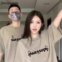 JINMAHONGJIA Áo thun nữ tay ngắn màu nâu
