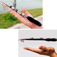 JINNO Super Hard Mini Fishing Rod 1-2.3m Fishing Tackle Equipment Practical Tool Lengh:1M