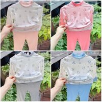 Jinro- Bộ quần áo sợi tre dài tay Thu đông, mặc điều hòa cho bé trai bé bé gái