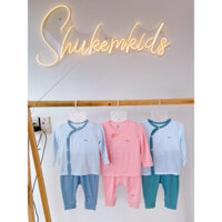 Jinro - Bộ sơ sinh cài chéo chất liệu mềm cho bé sơ sinh