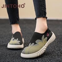 Jintoho Giày thể thao nữ mềm mại thoải mái thời trang Slip on Women Loafers Giày nữ thông thường