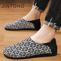 Jintoho Giày vải nam thời trang Slip on Men Loafers Giày nam ngoài trời thông thường