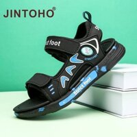 Jintoho Mùa Hè Trẻ Em Xăng đan Bé Trai Thoáng Khí Thoải Mái Trường Học Flat Tennis Giày Sneaker Dép Cho Bé Trai