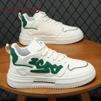 Jintoho Thời Trang Nam Giày Da Trắng Giày Thể Thao Ngoài Trời