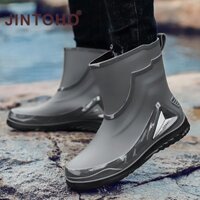 Jintoho Thời Trang Nam Giày Cao Su Giày Đi Mưa Chống Thấm Nước