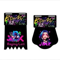 Jinx Xe Điện Chắn Bùn Graffiti Phản Quang Đuôi Tấm Đa Năng Dày Bánh Sau Chắn Bùn Da20250312