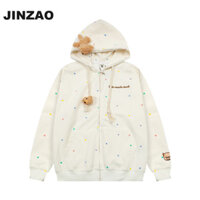 JINZAO Áo Khoác hoodie áo khoác nữ zip hoodie INS unique Fashion cozy WWY2480ILC 37Z240909