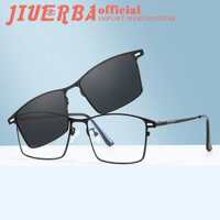 JIUERBA Kính từ tính thời trang Kính râm phân cực Kính lái xe ngoài trời cổ điển dành cho nam và nữ có kẹp từ tính