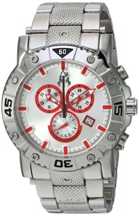 Jivago Men's Titan Swiss-Quartz Watch with Stainless-Steel Strap, Silver, 24 (Model: JV9128XL)