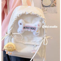 Jivil Nữ Nơ Ba Lô Phong Cách Ba Lê Phiên Bản Hàn Quốc Đa Năng Cô Gái Dễ Thương Trái Tim Sinh Viên JK Phong Cách Ba Lô Dung Tích Lớn