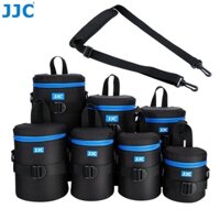 Jjc deluxe lens pouch, portable camera lens waist bag and belt, anti-shock water-resistant storage lens case for canon / nikon sony / tamron & more camera lens lens