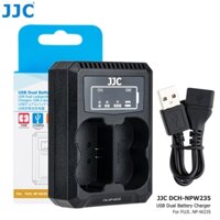 JJC Fujifilm NP-W235 Pin Dual Sltos Sạc USB cho Máy Ảnh Fujifilm X-T5 X-T4 X-H2 GFX50S II GFX100S XT5 XT4 XH2 Thay Thế Cáp Sạc & Cáp Nối Dài Pin Fujifilm BC-W235