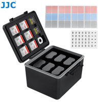 JJC Hộp Đựng Pin Máy Ảnh Và Thẻ Nhớ Có 6 Ngăn Pin Sony NP-FZ100 NP-W235 LP-E6 LP-E6N LP-E6NH EN-EL15 EN-EL15a EN-EL3e BP-511 A BP-512 OM BLX-1 Thẻ 6 SD XQD 3 CFexpress A 2 CFexpress B