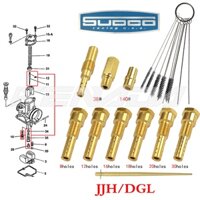 Jjh / DGL Pilot Jet main Jets vòi phun Kim Atomizing ống sudco Bộ vòi phun cho PWK Keihin PWL PE OKO koso Bộ chế hòa khí vòi phun chính nâng cấp Bộ sửa chữa bộ chế hòa khí + bộ chế hòa khí sạch hơn