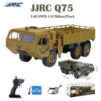 Jjrc Q75 / Q75 Pro RC Car 1: 16 2.4Ghz 6WD Đồ chơi Xe tải điều khiển từ xa Xe tải địa hình Rock Crawler RC Xe tải quân sự cho trẻ em Quà tặng