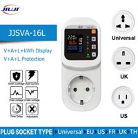 Jjsva-16l Có Thể Điều Chỉnh Điện Áp Hiện Tại Rò Rỉ Bảo Vệ Tủ Lạnh Tự Động Bảo Vệ Ổ Cắm Cắm