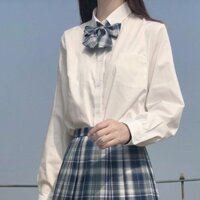 Jk Áo Đồng Nhất Sữa Trắng Phong Cách Cơ Bản Thuốc Cardigan Góc Cardigan Cardigan Áo Dài Tay Đồng Phục Học Sinh Áo Sơ Mi Trắng Đồng Phục CS + JK