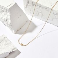 JK Silver - Dây chuyền thiên nga bạc 925 mạ vàng phối đá zircon kiểu dáng theo phong cách tối giản (minimalism) - J21